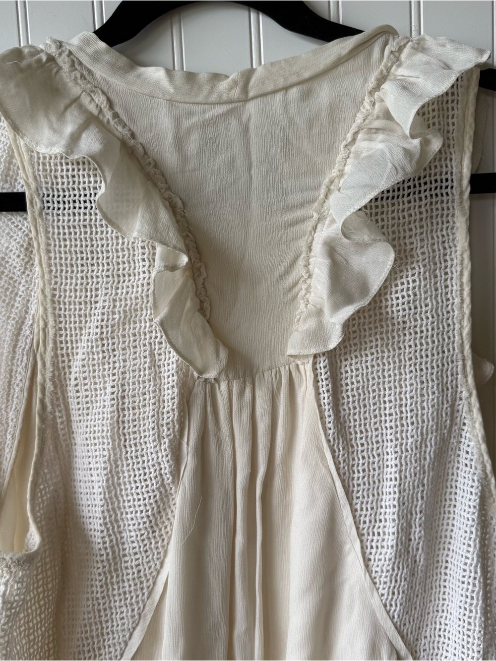 Isabel Murant Light Cream Ruffle Sleeveless dress - Picture 5 of 8